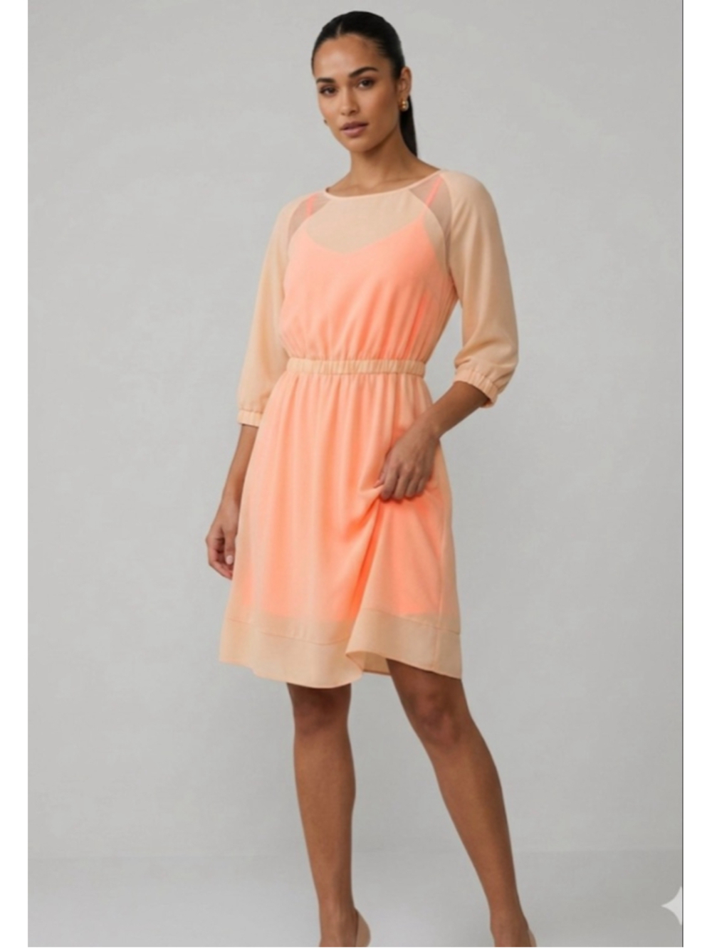 Mossimo Peach Orange Mini Dress M